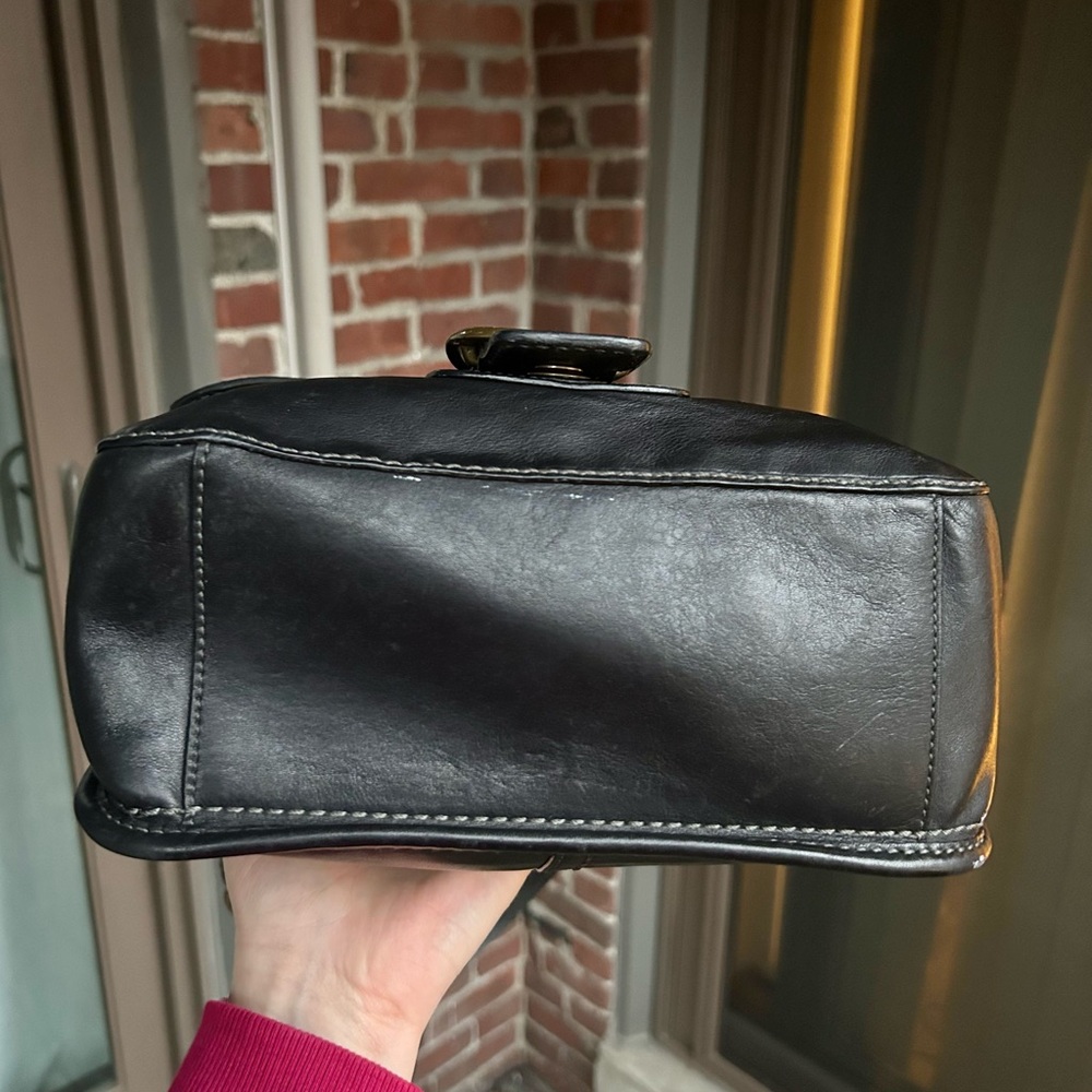 Vintage Coach Y2k Bleeker buckle flap shoulder bag black 11419 retro legacy - Picture 6 of 11